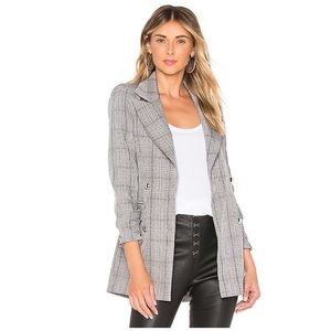Constance Blazer in Grey Plaid